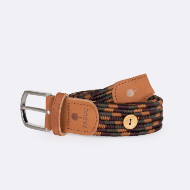 Burgundy & in FAGUO tawny - - recycled model Belt polyester belt